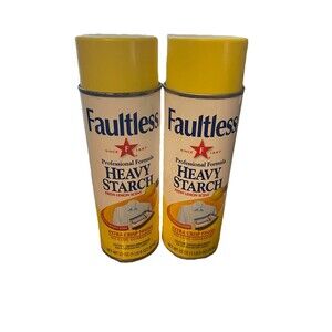 Vintage Faultless Professional Formula Heavy Starch 22 OZ. Spray Can Lot Of 2